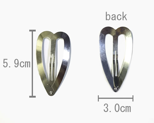 パッチンピン6cm ハート 10個 [pp-h6-001] 【ヘアピン パッチン ヘア 手芸 手芸用...