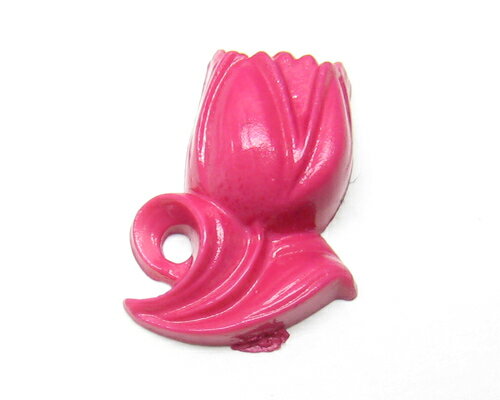 チューリップフューシャ[cab-flo-pin-032]【フラワーカボション・アクセサリーパーツ・ビーズ】