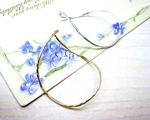 ツイストドロップM（変色防止加工なし）[foo-095] 【フープ・アクセサリーパーツ・ビーズ】