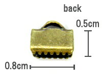 リボン留め 8mm 10個 [met-oth-059] 【アクセサリーパーツ・ビーズ】