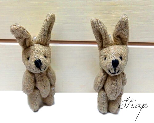 樂天商城 - ミニうさぎ4.5cm リネン2個[mu-s-003]