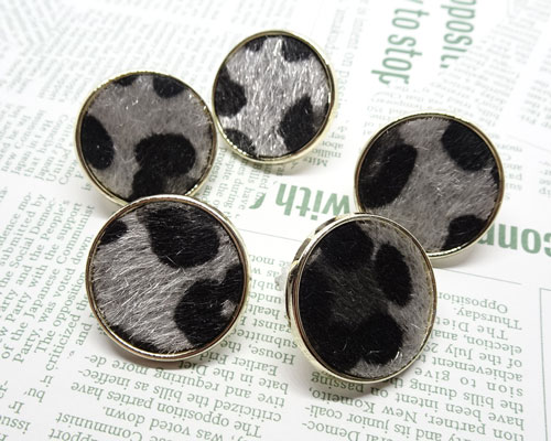 訳あり！！カン付きアニマルピアス レオパード 2ペア［ea-pi-uk-007] 【手芸・手芸用品・手芸材料・手..