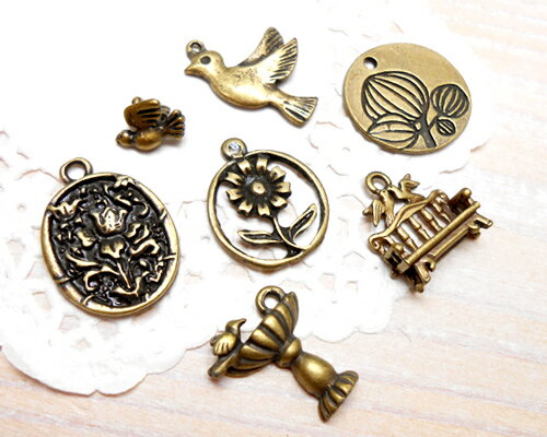 福袋 チャームアソート 花と鳥-1 [fu-cha-008]