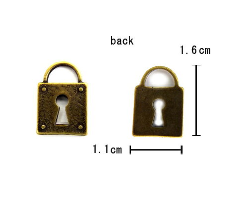 南京錠　[cha-p-322]【アクセサリーチャーム・ピューターチャーム・ビーズパーツ】の商品画像 3