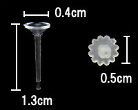 樹脂0.4台付ピアス 2ペア[ea-pi-026]