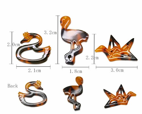 べっこう風チャーム 鳥 [cha-n-033]