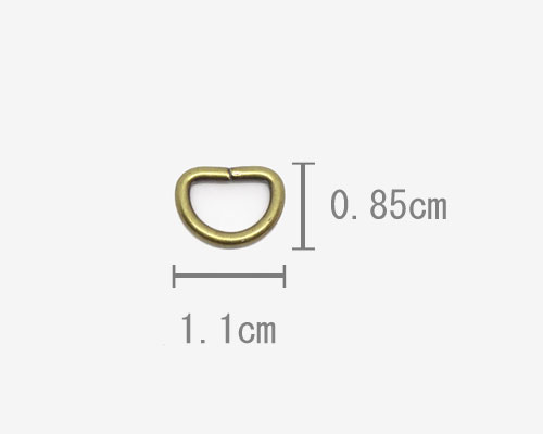Dカン1.1 金古美15個［mp-ka-040] 【手芸・手芸用品・手芸材料・手作り・アクセサリー・パーツ・ネックレス・ピアス・イヤリング・ヘアアクセサリー・ハンドメイド・素材】
