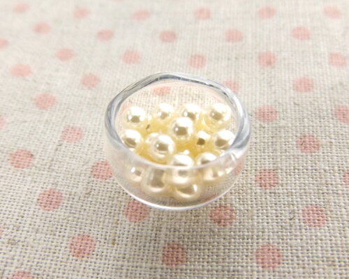 ガラスドーム 半球　1.5cm　11個[oth-bin-042]