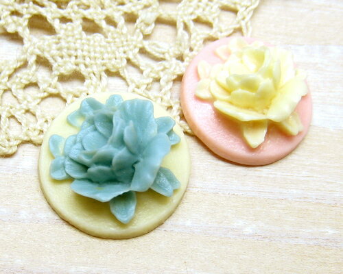 ローズ 1.8 1個 カメオ [cam-247]