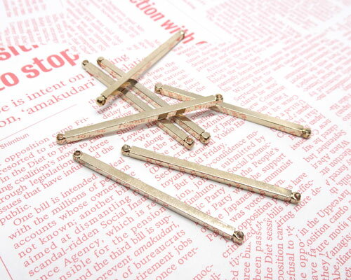 メタルバースクエア 2ループ ロング 4個［bea-354] 【手芸・手芸用品・手芸材料・手作り・アクセサリー..