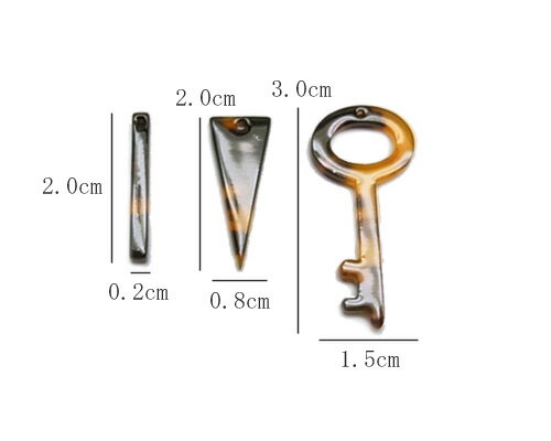 べっこうアセテートチャーム2　4個 [cha-n-055]