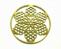 プラム　金古美　2個[suk-060kk]【透かし・フィグリー・アクセサリーパーツ・ビーズ】