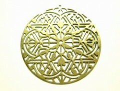 ビッグフラワー　金古美[suk-030kk]【透かし・フィグリー・アクセサリーパーツ・ビーズ】