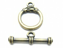 樂天商城 - トグルシンプル　金古美[tg-b-297298kk]【トグル・マンテル・アクセサリーパーツ・ピューターチャーム・ビーズ】