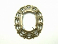 レース1.4x1.0　ノーループ　2個[set-083]【セッティング・ミール皿・UVレジン・カメオ台・アクセサリーパーツ・ビーズ】