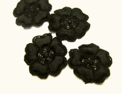 ハナミズキ　6個[lac-mot-110]【レースモチーフ・アクセサリーパーツ・ビーズ】