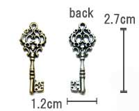 キーミスティ　[cha-p-608]【アクセサリーチャーム・ピューターチャーム・ビーズパーツ】