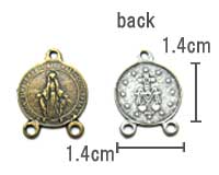 マリア様　3ループ　[cha-p-215]【アクセサリーチャーム・ピューターチャーム・ビーズパーツ】