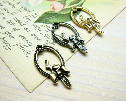 樂天商城 - sweet　rabit　[cha-p-715]【アクセサリーチャーム・ピューターチャーム・ビーズパーツ】