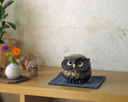 信楽焼 ふくろう 置物 粉引 3号 フクロウ 陶器 北欧 梟 玄関 おしゃれ グッズ 雑貨 かわいい 母の日 敬老の日 縁起物 プレゼント ギフト 信楽焼き 焼...