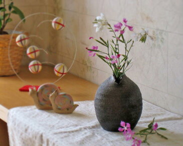信楽焼 一輪挿し 窯変破れ 小さい 花瓶 陶器 おしゃれ 花入 北欧 陶器 花びん 花器 フラワーベース プレゼント ギフト 信楽 信楽焼き やきもの (MR9097-01G)