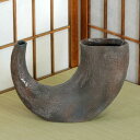 信楽焼 花器 灰釉 櫛目 バロン 池坊 生け花 在庫数限り 在庫処分 和風 洋風 華道 陶器 フラワーベース 自由花花器 花瓶 ギフト 信楽焼き 焼き物 華道 ...