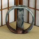 信楽焼 花器 灰釉 ロール型 池坊 生け花 在庫数限り 在庫処分 和風 洋風 華道 陶器 フラワーベース 自由花花器 花瓶 ギフト 信楽焼き 焼き物 華道 小原...