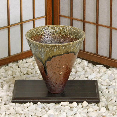 信楽焼 花器 茶窯変 立花 池坊 生け花 在庫数限り 在庫処分 和風 洋風 華道 陶器 フラワーベース 生花 立花 花瓶 ギフト 信楽焼き 焼き物 華道 小原流 未生流 古流 遠州流 やきもの あす楽(01-137)