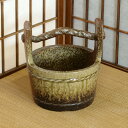 信楽焼 花器 緋色 ビードロ 手桶 スカーレット 池坊 生け花 在庫数限り 在庫処分 和風 洋風 華道 陶器 フラワーベース 立花花器 自由花 花瓶 ギフト 信...