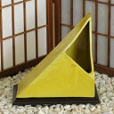 信楽焼 花器 黄釉 三角 掛分け 池坊 生け花 在庫数限り 在庫処分 和風 洋風 華道 陶器 フラワーベース 立花花器 自由花 花瓶 ギフト 信楽焼き 焼き物 ...