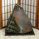 信楽焼 花器 黒 富士型 変形 池坊 生け花 在庫数限り 在庫処分 和風 洋風 華道 陶器 フラワーベース 立花花器 自由花 花瓶 ギフト 信楽焼き 焼き物 華...