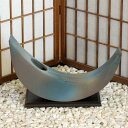信楽焼 花器 灰ぼかし 三日月 池坊 生け花 在庫数限り 在庫処分 和風 洋風 華道 陶器 フラワーベース 立花花器 自由花 花瓶 ギフト 信楽焼き 焼き物 華...
