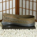在庫数限り 信楽焼 花器 窯肌 金彩 合わせ 波形 池坊 生け花 和風 洋風 華道 陶器 フラワーベース 立花花器 自由花 花瓶 ギフト 信楽焼き 焼き物 華道...