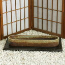 信楽焼 水盤 茶 窯変 長角 小判 小 スカーレット 池坊 生け花 在庫数限り 在庫処分 和風 洋風 華道 陶器 水鉢 花器 自由花 花瓶 ギフト 信楽焼き 焼...