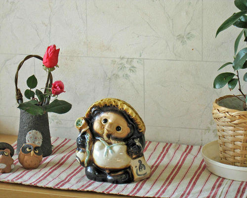 信楽焼 たぬき 福 狸 5号 オス 信楽焼たぬき 小さい 狸 置物 金運 グッズ 開運 タヌキ 陶器 かわいい たぬき おしゃれ たぬき置物 信楽 tanuki...