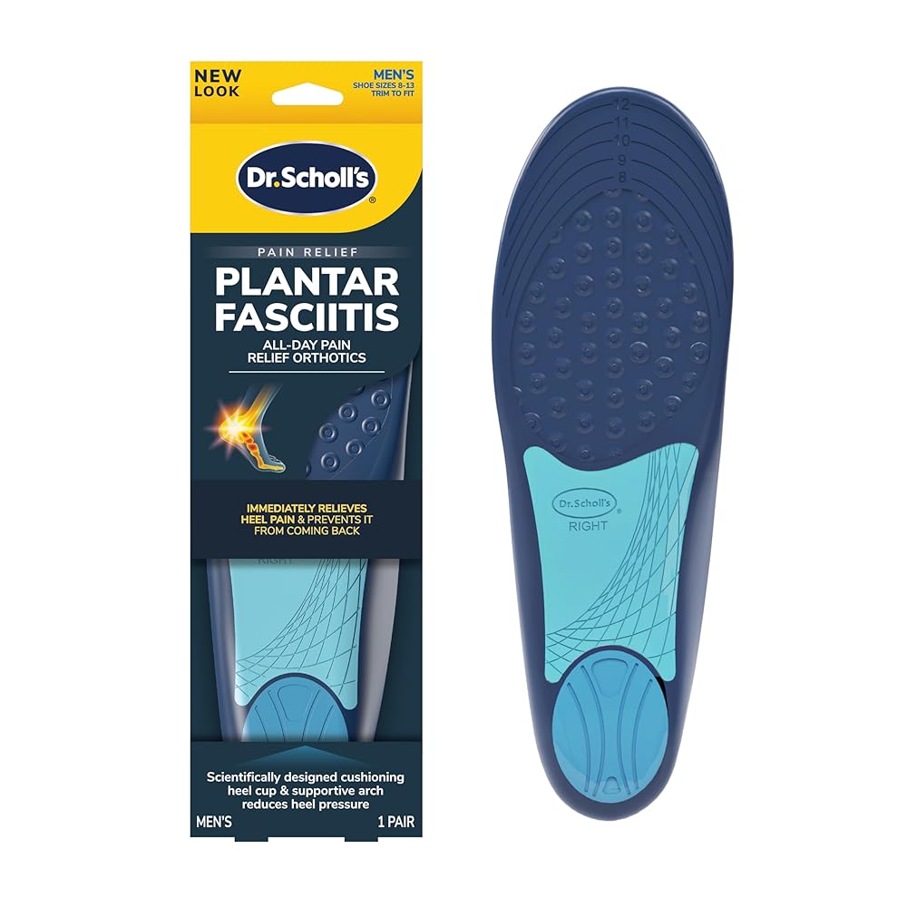 Dr. Scholl's 男性のための足底筋膜炎、1ペア、サイズ8-13のためのドクター・ショール痛みを軽減するインソール 多色