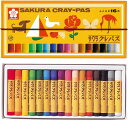 サクラクレパス クレパス 16色 ゴムバンド付き LP16R