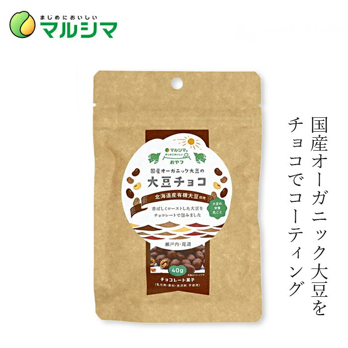 大豆チョコ マルシマ 国産オーガニック大豆の大豆チョコ 40g 購入金額別特典あり 正規品 国内産 無添加..