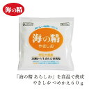 食卓塩 海の精 海の精・やきしお〈詰替用〉 60g 購入金額別特典あり 正規品 国内産 海水塩 保存料 無添加 伝統海塩 にがり成分 海水100% 自然塩 壺焼き塩 つめかえ