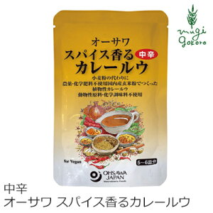 カレールウ 無添加 オーサワジャパン オーサワ スパイス香るカレールウ（中辛） 120g 購入金額別特典あり 正規品 国内産 ナチュラル 天然 無添加 不要な食品添加物 化学調味料不使用 自然食品