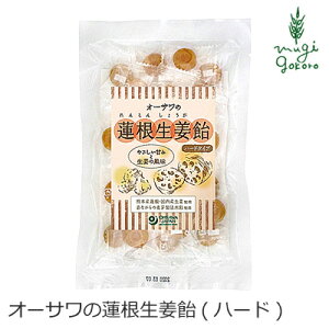 飴 無添加 オーサワジャパン オーサワの蓮根生姜飴 ハードタイプ 80g 購入金額別特典あり 正規品 国内産 オーガニック 無農薬 有機 ナチュラル 天然