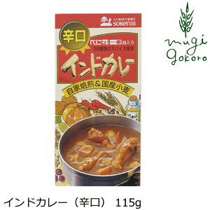 カレールウ 創健社 インドカレー（辛口） 115g 購入金額別特典あり 正規品 国内産 無添加 オーガニック 無農薬 有機 ナチュラル 天然 化学調味料 食品添加物 不使用 カレールー