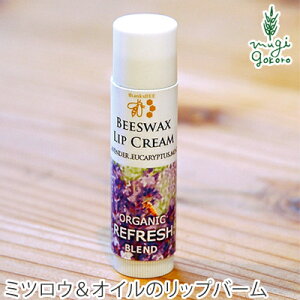 リップクリーム 無添加 ワイルドツリー wildtree ビーズワックスリップクリーム　オーガニック・リフレッシュブレンド 5ml 購入金額別特典あり 正規品 オーガニック スキンケア 天然 ナチュラル ミツロウ