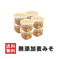味噌蔵から即納!麦味噌 無添加 減塩 国産原料100%使用750gカップ入り8個 まとめ買いで8%OFF