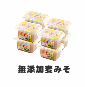 味噌蔵から即納！麦味噌 無添加 減塩 国産原料100％使用300gカップ入り8個　まとめ買いで8％O ...