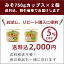 味噌 送料無料 (込み) 無添加 減塩 みそ 麦味噌 国産原料 100%使用 ほっこり 甘口 麦みそ 750g×2 2