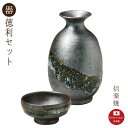 【徳利 酒器】銀河 酒器2点セット モダン 徳利 ぐい呑 おしゃれ 信楽焼 【日本製】