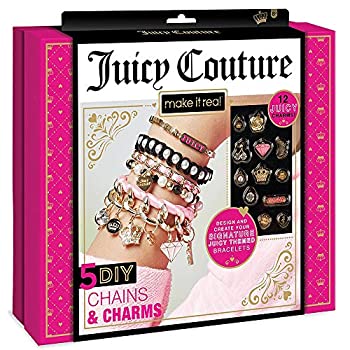 【中古】【輸入品 未使用】Make It Real - Juicy Couture Chains Charms. DIY Charm Bracelet Making Kit for Girls. Design and Create Girls Bracelets with Juicy Cou