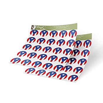 【中古】【輸入品・未使用】プエルトリコ状態フラグステッカーデカール1インチラウンド2つシート50?Tot..