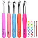 【中古】【輸入品・未使用】Size 6.5mm 7.0mm 8.0mm 9.0mm 10.0mm Crochet Hooks Set Ergonomic Gri...
